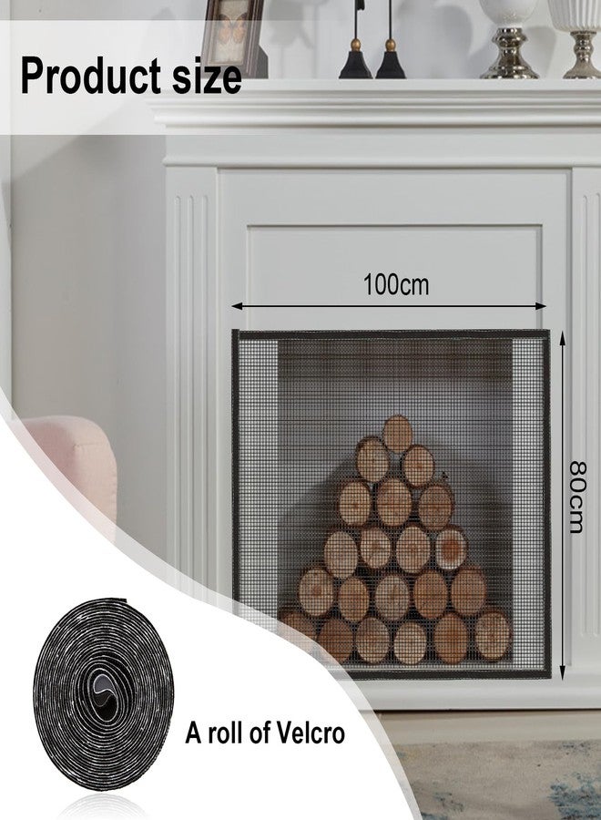 TUYUU حاجز مدفأة، غطاء شبكي للمدفأة، حماية المدفأة للأطفال، غطاء مدفأة لغرفة المعيشة الداخلية، غطاء بوابة للمدفأة لسلامة الأطفال الصغار والرضع والحيوانات الأليفة. 39 بوصة عرض × 32 بوصة ارتفاع، أسود - Image 3